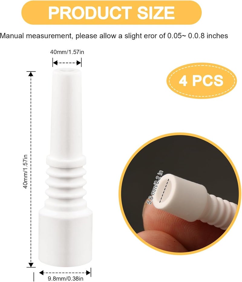 Batator Sand Blaster Ceramic Nozzles Replacement Sandblasting Tips, 10mm Nectar Collector, Ceramic Rust Removal Sandblast Machine Nozzle (4 Pack) - Image 3